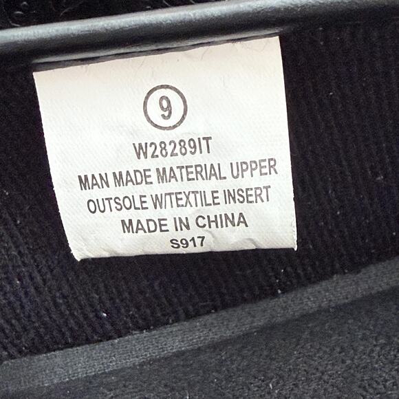 US Sports Comfort Shoes Womens Size 9 Black Embossed Slip On Loafers - Picture 7 of 9